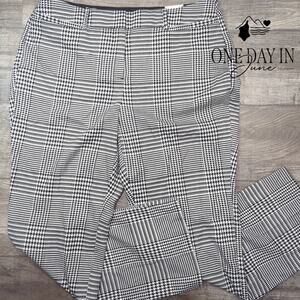 Lane Bryant Plus Size The Perfect Drape Houndstooth Straight Pants Size 16